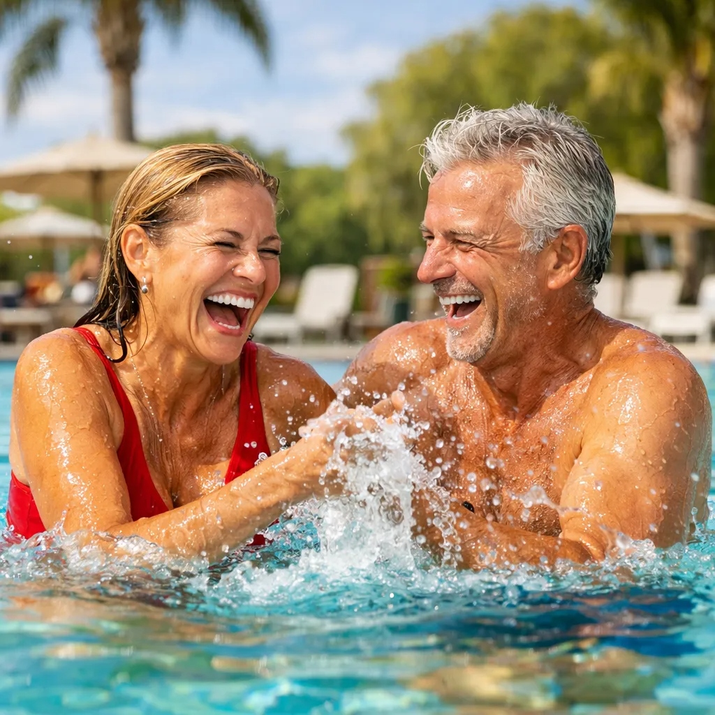 Active-Adult-Couple-Enjoying-Pool-Time